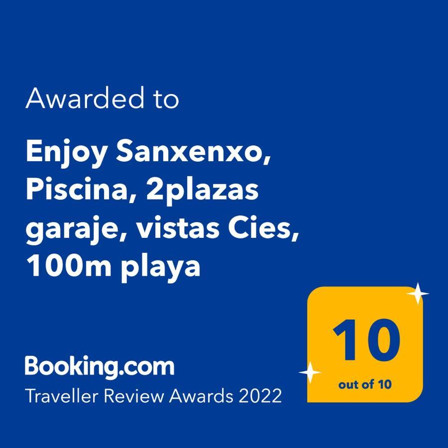 Enjoy Sanxenxo,200M Playa, Balcon Vistas Cies, Piscina & Terraza Azotea,2 Plazas Garaje, 2 Banos, Muy Luminoso, Muy Tranquilo,Muy Equipado, Centrico Apartment Exterior photo